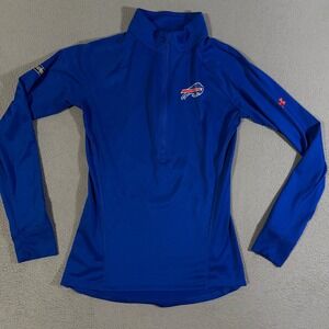 Under Armour Buffalo Bills NFL Combine HeatGear Quarter Zip Pullover Blue Small